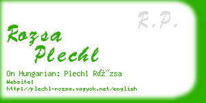 rozsa plechl business card